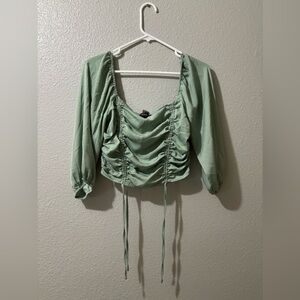 Green Blouse Top